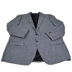 Proper Cloth 2024 Linen Wool Blazer Mens 60R Navy NWOT